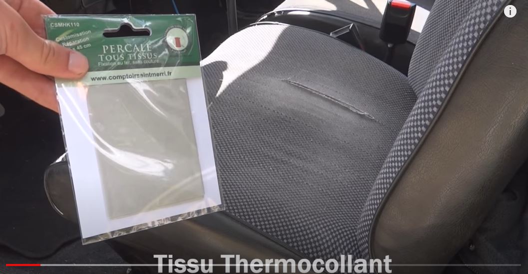 🛠 Réparation siège tissu ( Déchirure ) Auto Tissu thermocollant 🚗10€ 🔧 /  rénovation intérieur 
